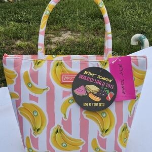 Betsey Johnson Pink Banana Print Tote